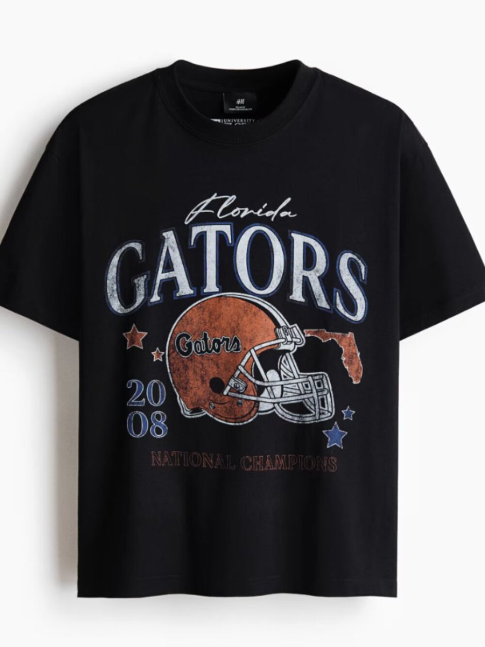 H&M Men's Black and Orange T-shirt